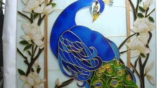 رسم على الزجاج STAINED GLASS  اوس البندر مكتب الموج