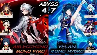 C3 Arlecchino Mono Pyro & C0 Yelan Mono Hydro | Spiral Abyss 4.7 | Genshin Impact | 4K