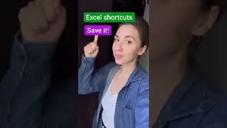 Save it! Excel shortcuts! 