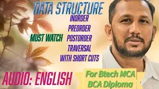 Inorder Preorder Postorder Tree Traversal in Data Structure with Shortcuts trick #treetraversal