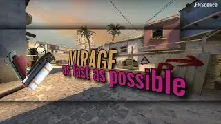 MIRAGE as fast as possible (trickjumps, smokes, one-ways, utility) | CS afap