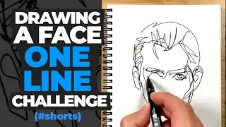 Drawing a Face - ONE LINE Art Challenge (