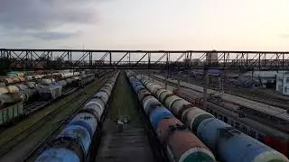 Вл80т-1392 с грузовым составом на станции Краснодар 1