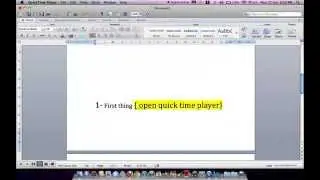 MAC OSX Quick Time player screen recorder
