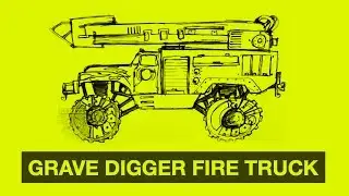 GRAVE DIGGER FIRE TRUCK HYBRID MASHUP SUPER DRAW !!