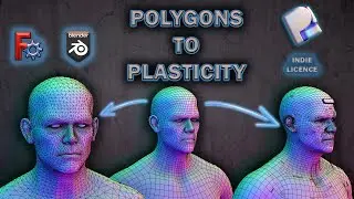 Polygons to Plasticity (Blender, Freecad, Plasticty-Indie)