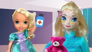 Elsa is all SPOTTY ! What's wrong with Mommy ? Elsia and Annia New Episodes - Barbie Dolls