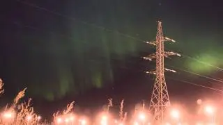 Северное сияние в Петрозаводске.