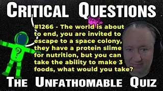 The world is about to end, but you can take the ability to make 3 foods, what would you take?