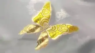 Footage Gold butterfly - Золотая бабочка - Футаж