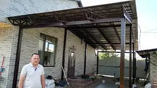 Навес для 2 авто 50мкв, Ворота, калитка 02.07.2024