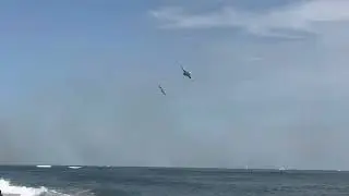 USAF Thunderbirds Sneak Pass at the 2023 Jones Beach Airshow