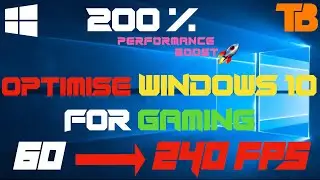 TUTORIAL -- OPTIMISE WINDOWS 10 FOR GAMING --(2021) -- Boost Your FPS Instantly  ll Tech BURNed ll