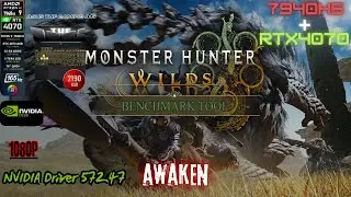Monster Hunter Wilds | NVIDIA Driver 572.47 | Benchmark | 1080P | Ryzen 9 7940HS | RTX4070