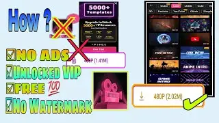 How to remove WATERMARK&VIP in intro maker|
