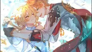 (Genshin Impact Comic Dub) Childe kisses Lumine