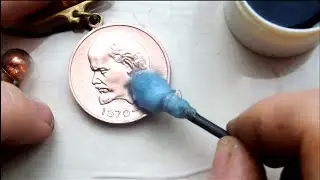 Блестящее меднение карандашом, с помощью зарядного от телефона.
