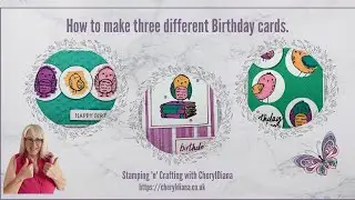 How to make 3 different Birthday cards using Bird's Eye View and Simply Said stamp sets
