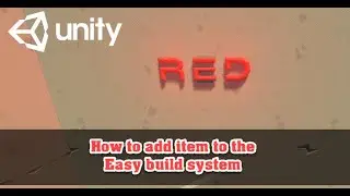 Unity 3d: How i add a new item in EBS Easy build system
