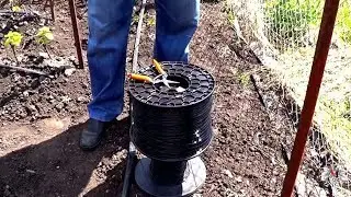 Виноградная шпалера. Пластиковая проволока
