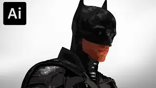 How to Draw The Batman 2022 in Illustrator Pt. 3 | Shading Completed
