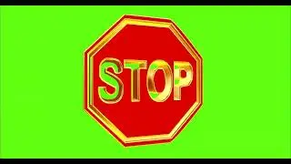 STOP #1 || GREEN SCREEN || 4k || ANIMATION  || FREE 3D