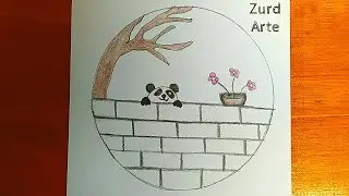 🌄Como dibujar un paisaje con carboncillo✍ fácil | Dibujar un paisaje para niños fácil con lápiz