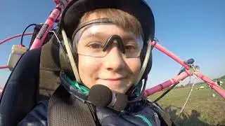 Полёт моего 10-летнего братишки на АЭРОШЮТЕ!