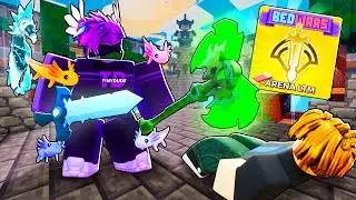I secretly used KITS in ARENA MODE in Roblox Bedwars..