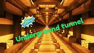 *Underground tunnel in minecraft🤓🤓*minecraft