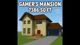 Touring a 7386 Sq Ft Gamer's Mansion with a Full Workshop Garage in Minecraft! 🎮🏡