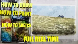 HOW TO DRAW HOW TO PAINT IN FULL REAL TIME WATERCOLOR BY NIL ROCHA SKETCH AND PAINT