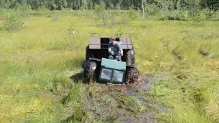 Вездеход ТАЙГА 4х4 на топком болоте