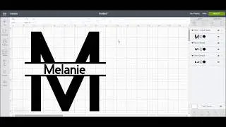 How to make a Split Monogram in Cricut Design Space