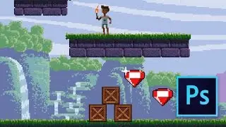 Pixel Game Art Animated Background Tutorial in Photoshop