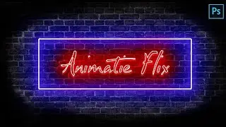 Text Glowing in Adobe Photoshop || Animatie Flix