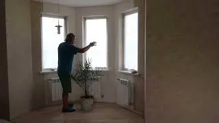Как клеить флизилиновые обои в эркере стык в стык
