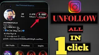 How to unfollow All in one click👆 on instagram🔥in Hindi|Best application