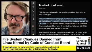 Linux Code of Conduct Board Blocks File System Changes