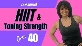 40 Minute💗Low Impact💥HIIT💥Cardio & Toning Strength w/ Dumbbells💗for Women over 40
