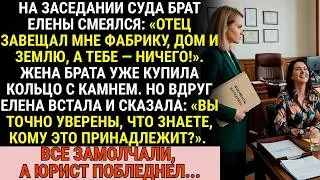 At the trial, my brother laughed that Elena was just an accountant. My father left everything to ...