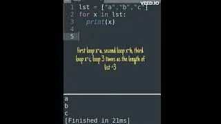for loop- iterating over a list of items 