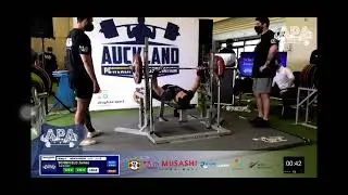 James Schofield @TheAestheticPowerlifter 135kg/297lbs Bench Press Auckland Champs 2022