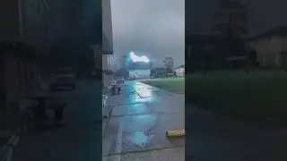молния был током провода !! ШОК !!