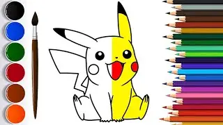 Pikachu Drawing For Kids l Nursery Rhyme and song for kids l Kids coloring video