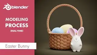 Easter Bunny Modeling Process In Blender (Real-Time)