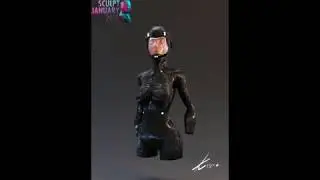 Sculpt January 2018 - Day 28: Cyber