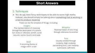 HSC English | Short Answer