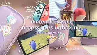 ✨ cute nintendo switch accessories unboxing (ft. InnoAura) + bunny decor  - Pokemon Scarlet gameplay