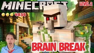 Minecraft Golem Rampage Brain Break ⛏️ | Kids Educational Movement Exercises & Workouts